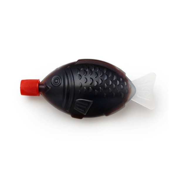 soy sauce in fish bottle, red cap 250x8ml 8gr/8ml