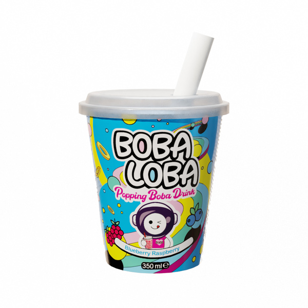 POPPING BOBA DRINK BLUEBERRY, RASPBERRY