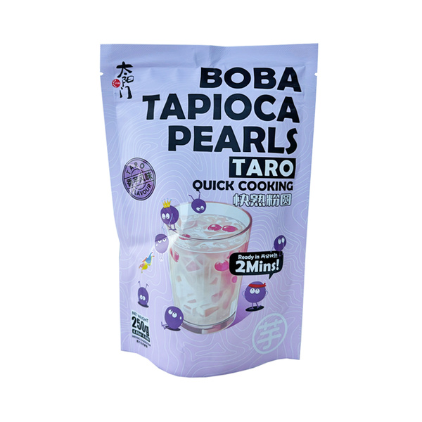 BOBA TAPIOCA PEARLS QUICK COOKING TARO FLAVOUR 250gr