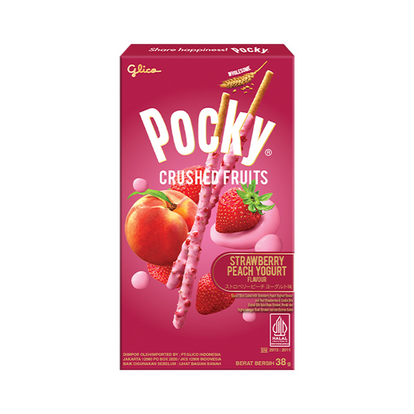 stick biscuit crushed fruit strawberry peach yoghurt 38gr