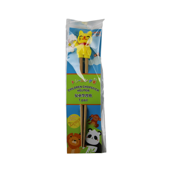 chopstick helper for children yellow lucky cat 18cm 1Pc