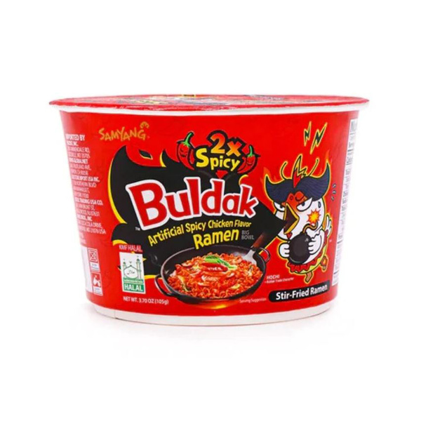 instant ramen noodles buldak bowl 2xspicy hot chicken 105gr