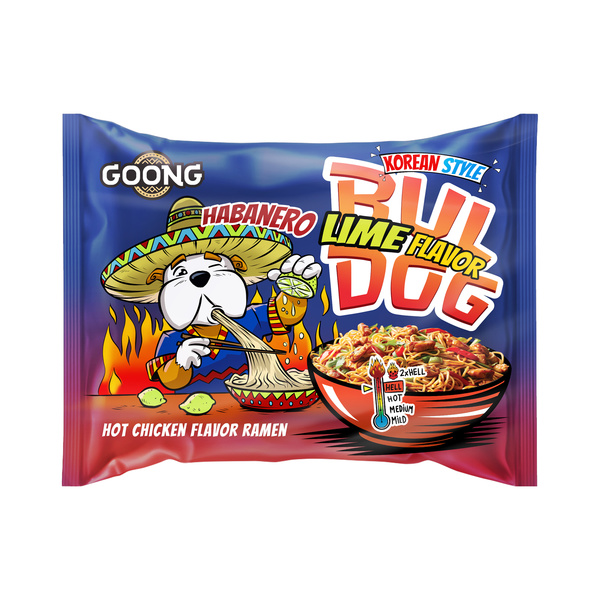 habanero & lime buldog instant noodle 117gr