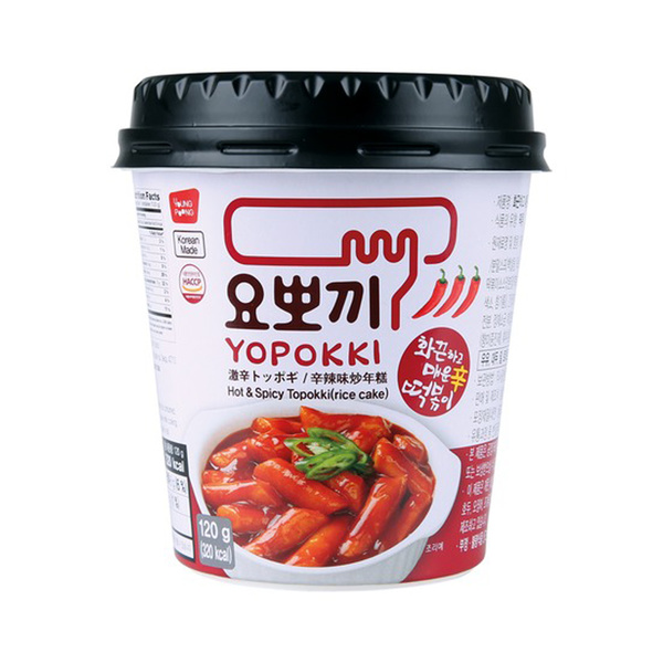 topokki rice cake hot & spicy cup 120gr
