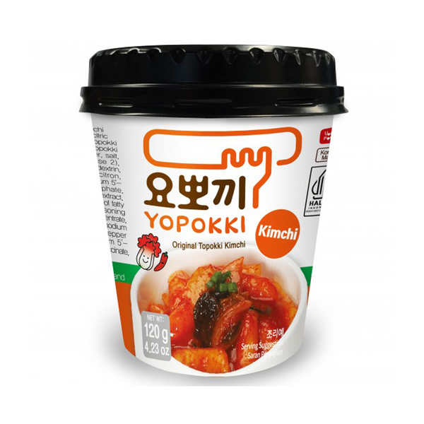 topokki rice cake original kimchi cup 120gr