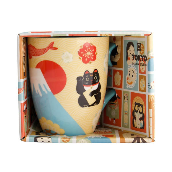 MUG WITH GIFTBOX KAWAII JAPAN YELLOW 340ML, 8.5X10.2CM 1Set