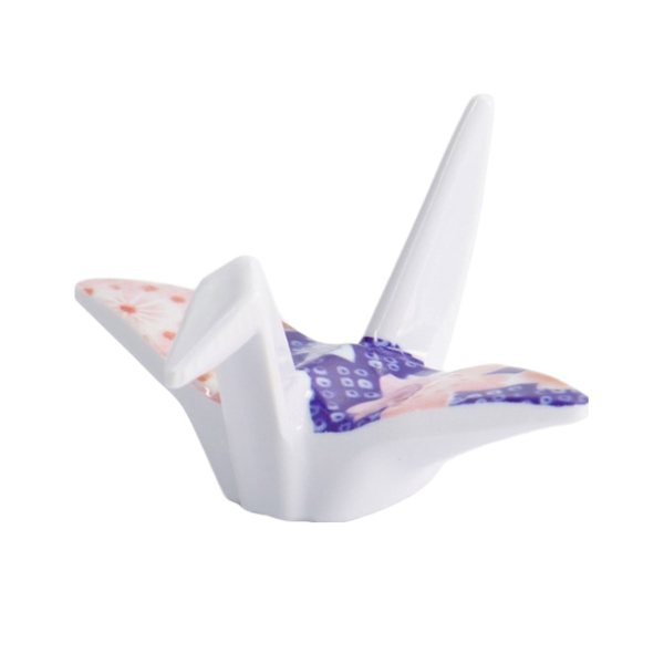 chopsticks rest crane blue 5.7x5x3cm 1Pc