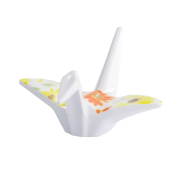 chopsticks rest crane yellow 5.7x5x3cm 1Pc