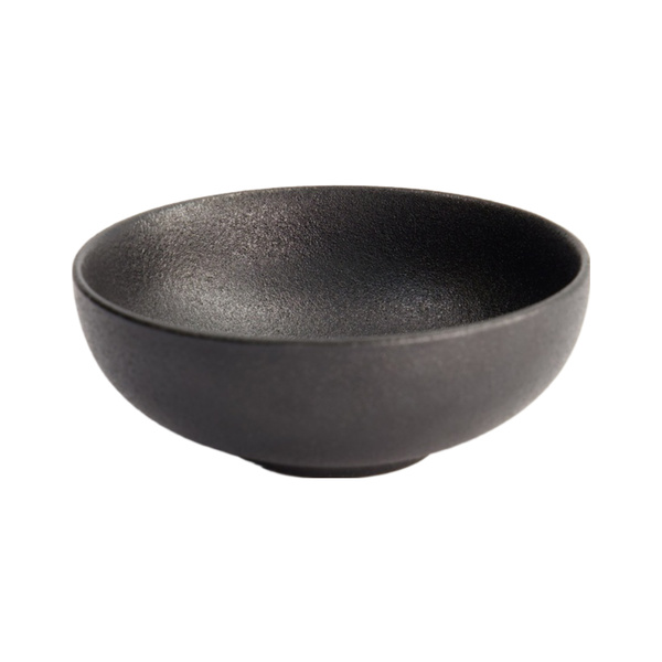 yuzu black round bowl  11.1x4.4cm 1Pc