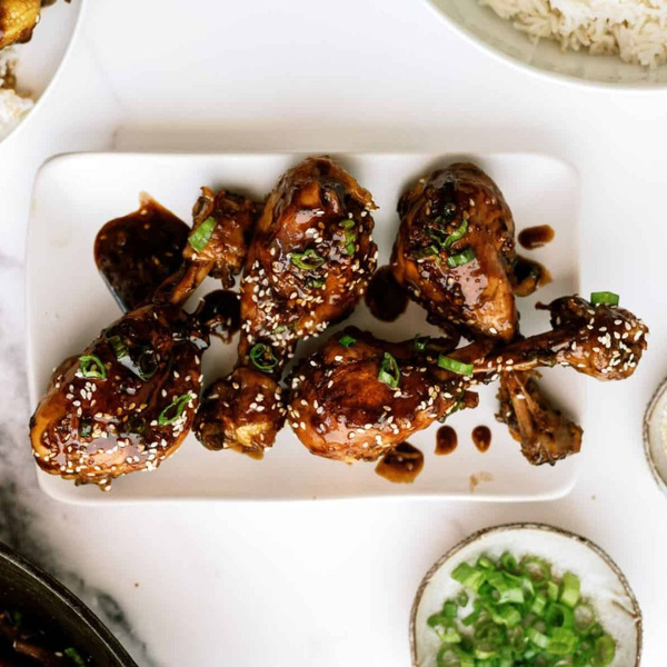 Chicken Drumsticks in Plum Sauce