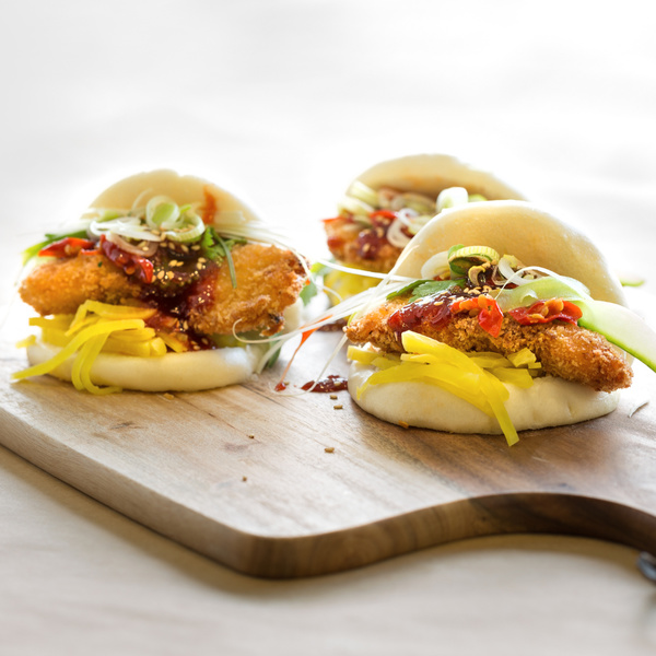 Bao Buns With Chicken Nuggets
