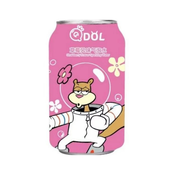 sparkling drink strawberry flavor sandy spongebob 330gr/330ml