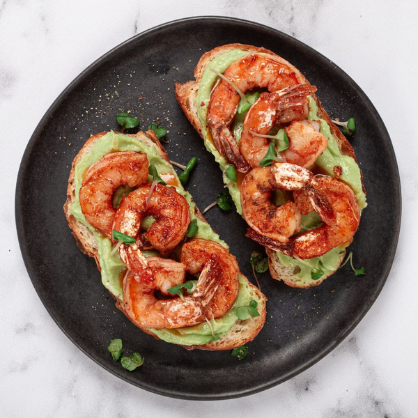Kimchi Prawn & Avocado Toast