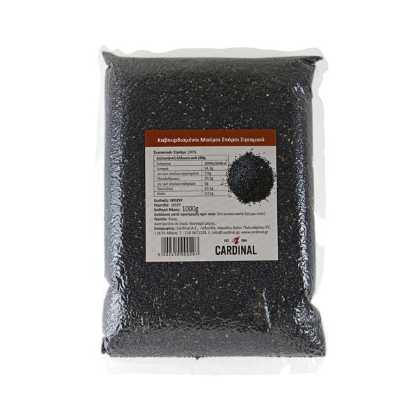 sesame seeds black, roasted vacuum 1000gr