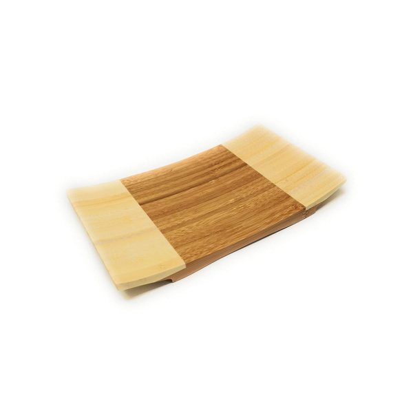 PLATE 21*12*3CM, BAMBOO, CARBONATED, SUSHI 1Pc