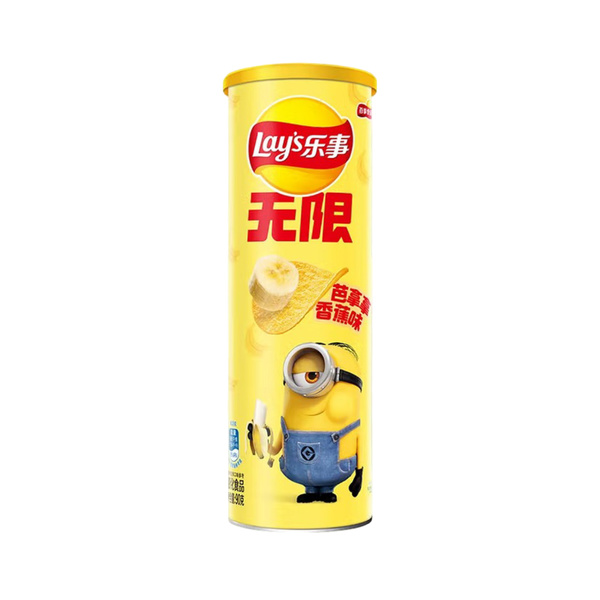 potato chips banana flavor, minions edition 90gr