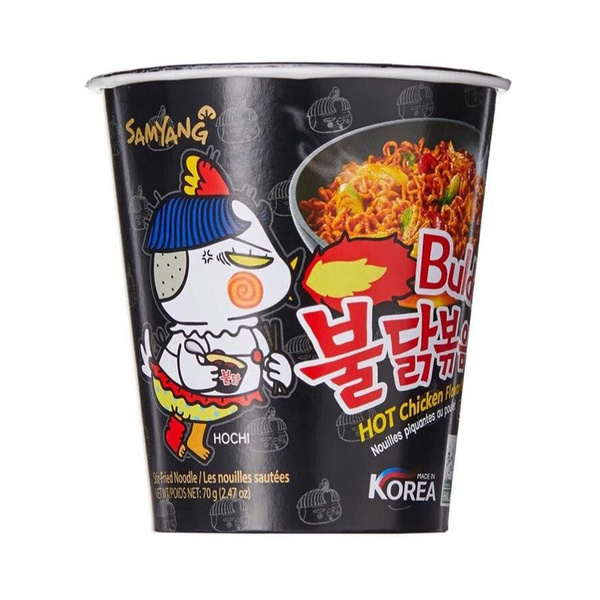 buldak hot chicken instant noodle spicy ramen original cup 70gr