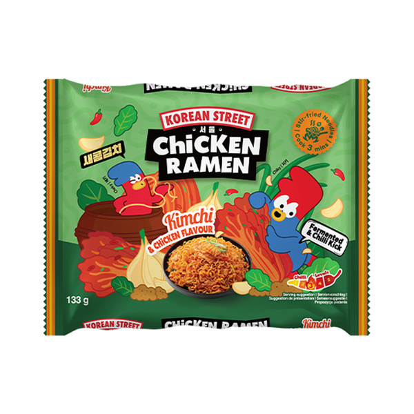 CHICKEN RAMEN INSTANT NOODLE KIMCHI & CHICKEN FLAVOR 133gr