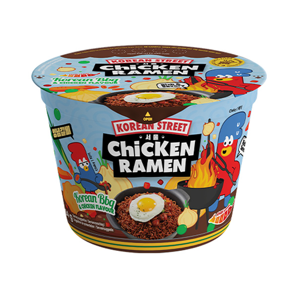 CHICKEN RAMEN INSTANT NOODLE BBQ & CHICKEN FLAVOR 104gr