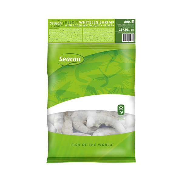 shrimp whiteleg 16/20 raw headless shell on added water iqf 800gr