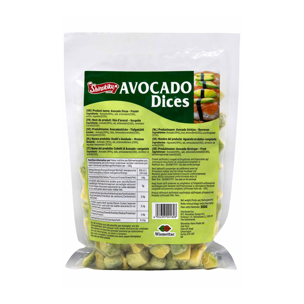 frozen avocado slice 500gr