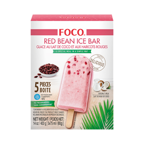 red bean ice cream  bar 400gr