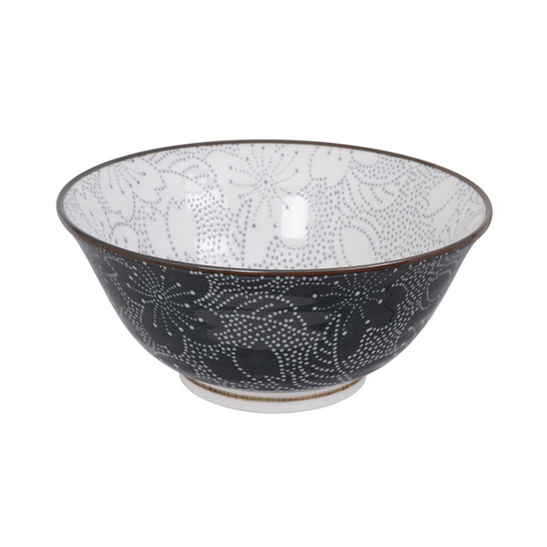 MIXED BOWL DOT, GREY/BLACK, SAKURA 14.8X6.8CM, 500ML