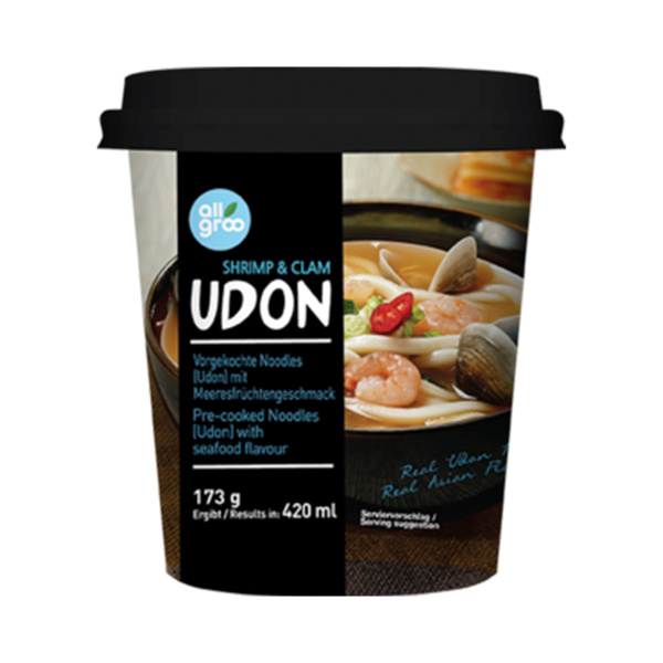 udon seafood instant noodle shrimp & clam cup 173gr