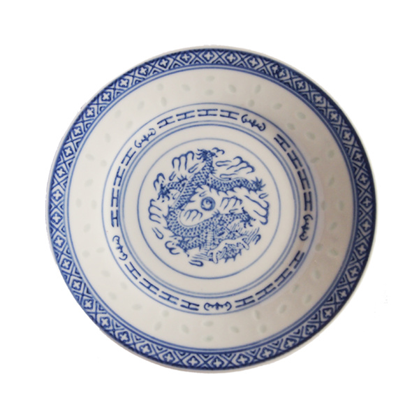 MEAT PLATE BLUE-WHITE 15CM 1Pc