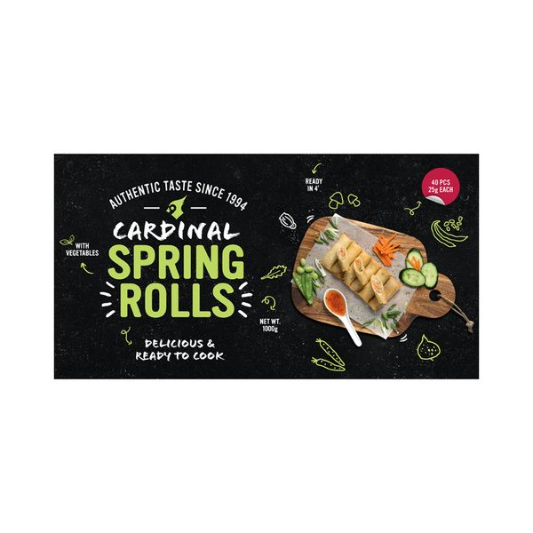 VEGETABLE SPRING ROLLS  40X25GRMS