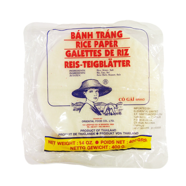 spring roll rice paper round 22cm 400gr