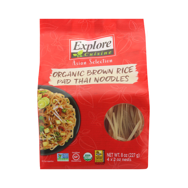 brown rice pad thai noodle organic 227gr