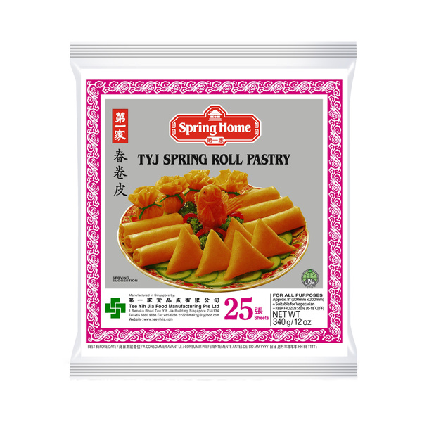 SPRING ROLLS PASTRY  200MM, 25SHTS