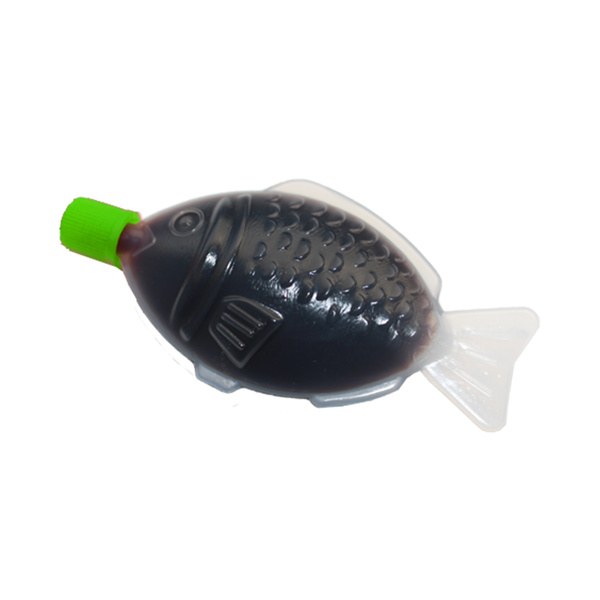 PLASTIC JAR TAKE AWAY FISH SHAPE, WITH GREEN CUP 500PCS/SET, 8.2 ML 1Set