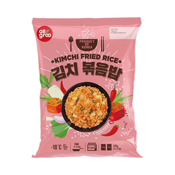 kimchi fried rice 2 porttions/bag 420gr