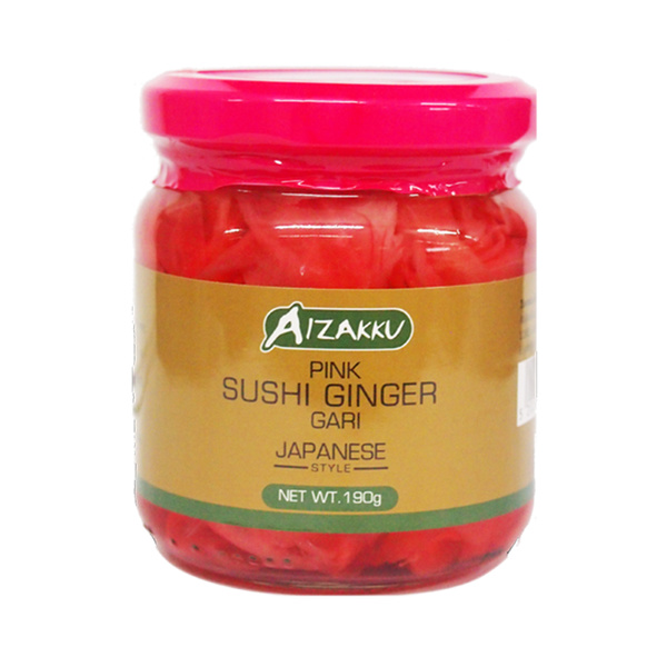 sushi ginger pickled ginger, pink, sliced, with sweeteners 190gr