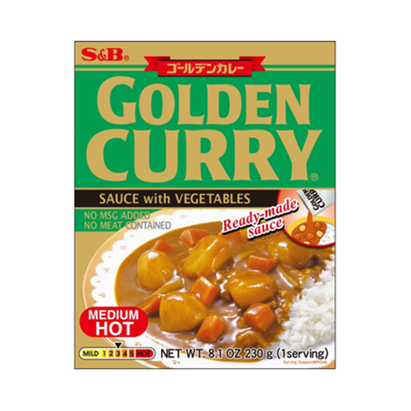 CURRY SAUCE GOLDEN, MILD, WITH VEGETABLES 230gr