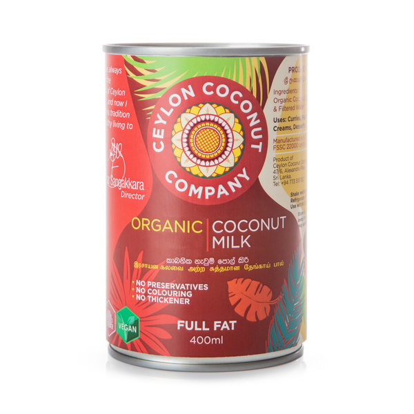 coconut milk 17% fat, gluten free, organic 400gr/400ml