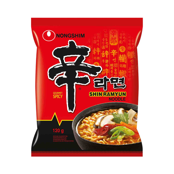 shin ramyun instant noodle hot & spicy 120gr