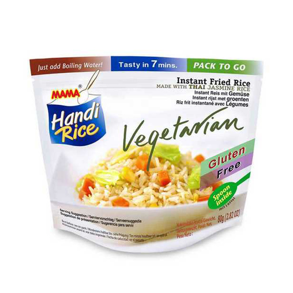 INSTANT RICE FRIED, GLUTEN FREE, VEGETARIAN 80gr