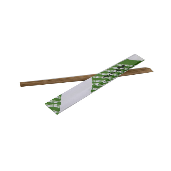 bamboo chopstick attached, carbonized, japanese style, open paper bag 10prs, 21cm 1Set