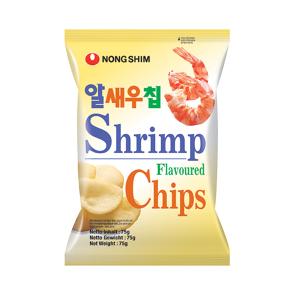 shrimp meat flavored chips round flakes 75gr