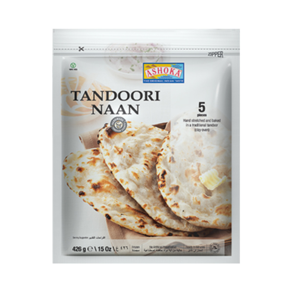 TANDOORI NAAN PASTRY PLAIN 5PCS/BAG 426gr