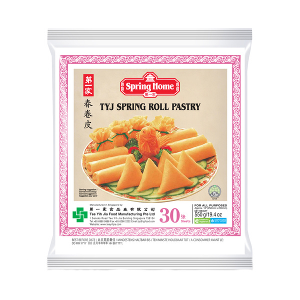 SPRING ROLL PASTRY  250MM, 30SHTS 550gr