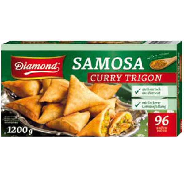curry trigon samosa  12.5gr/pc, 96pcs 1200gr