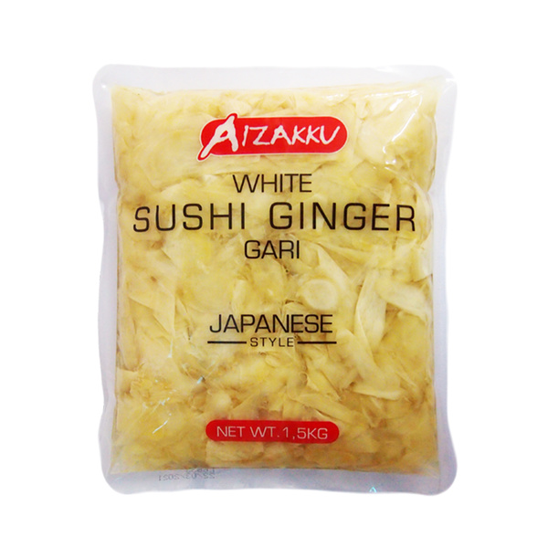 sushi ginger pickled ginger, sliced, white, with sweeteners 1500gr