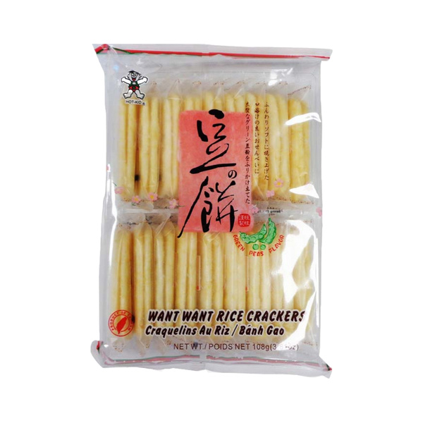 rice crackers senbei green pea flavor 108gr