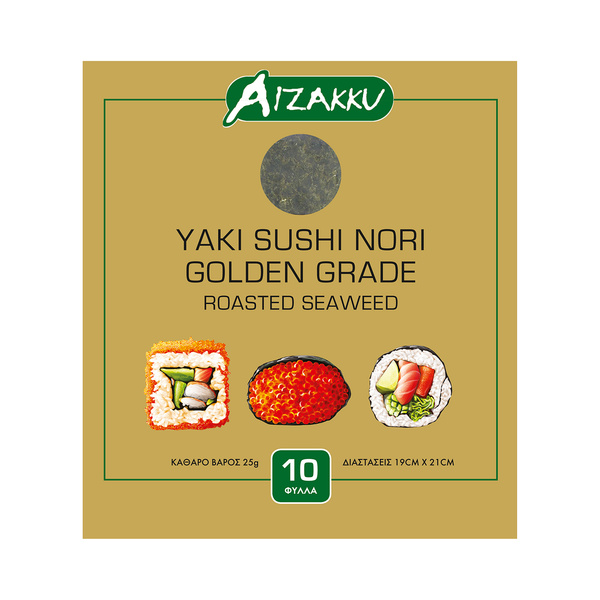 sushi nori gold grade, whole 10 sht 25gr