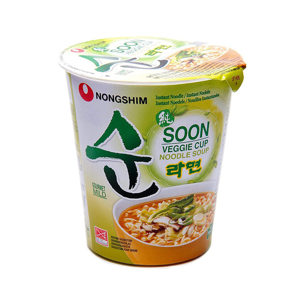 soon veggie instant noodle mild cup 67gr