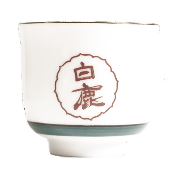 sake cup green, porcelain